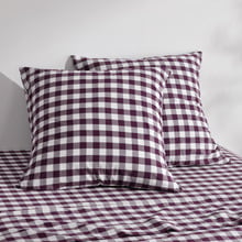Sierra Yarn-Dyed Gingham Washed Cotton European Pillowcases (Set of 2)